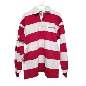 Barbarian Cornell Rugby Shirt Long Sleeve Red White Stripe Men's XXL